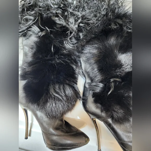 Vero Cuoio Women's Genuine Leather and Fur Knee High Boots, size 38 IT, 8 US - Picture 12 of 12